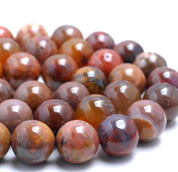 13MM Natural Yellow Orange Agate Gemstone Grade AAA Round Loose Beads 7.5 inch Half Strand (80003431-A84)