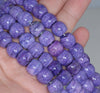 12X10MM Purple Charoite Jasper Gemstone Barrel Drum Loose Beads (80003436 H-A85)