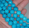 10MM Turquoise Blue Jasper Gemstone Round Loose Beads 7.5 inch Half Strand (80003441 H-A85)