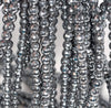 6MM Black Hematite Gemstone Faceted Round Loose Beads 15 inch Full Strand (80003456-A49)