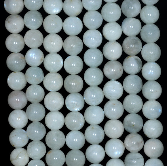 5-6MM Green Moonstone Gemstone Grade AA Round Loose Beads 15 inch Full Strand (80003466-A80)