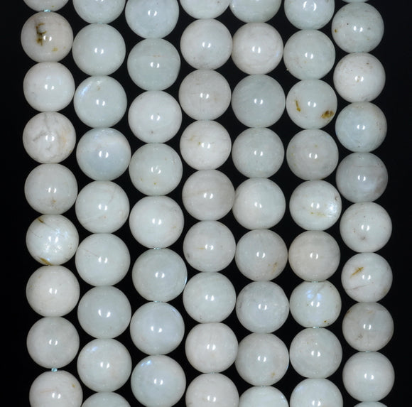 6-7MM Green Moonstone Gemstone Grade AB Round Loose Beads 15 inch Full Strand (80003471-A80)