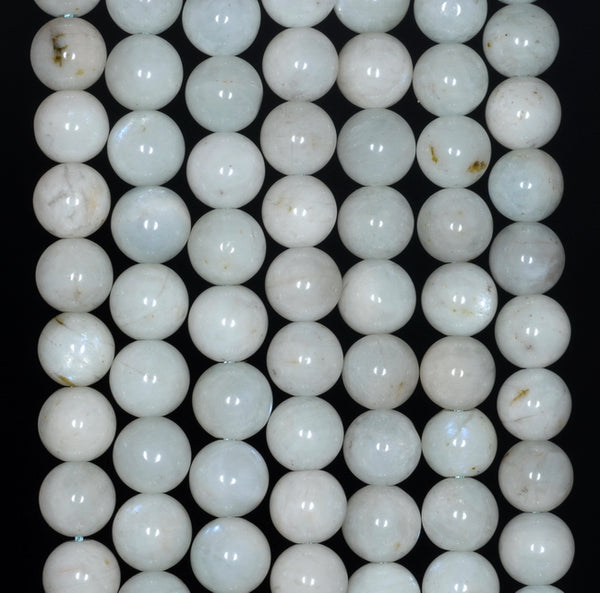 6-7MM Green Moonstone Gemstone Grade AB Round Loose Beads 15 inch Full Strand (80003471-A80)