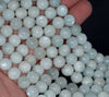 9-10MM Green Moonstone Gemstone Grade A Round Loose Beads 15 inch Full Strand (80003479-A80)