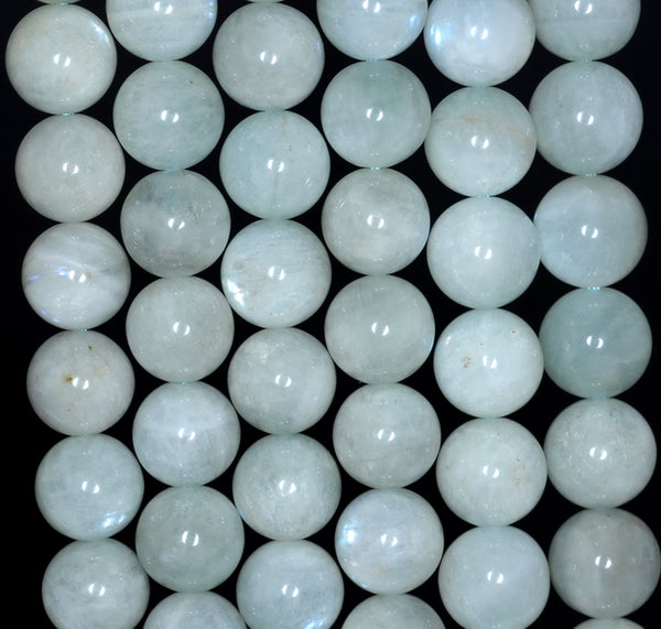 10MM Green Moonstone Gemstone Grade AA Round Loose Beads 7.5 inch Half Strand (80003480 H-A79)