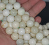 14MM Milky White Green Opal Gemstone Grade AB Round Loose Beads 15.5 inch Full Strand (80003494-A86)