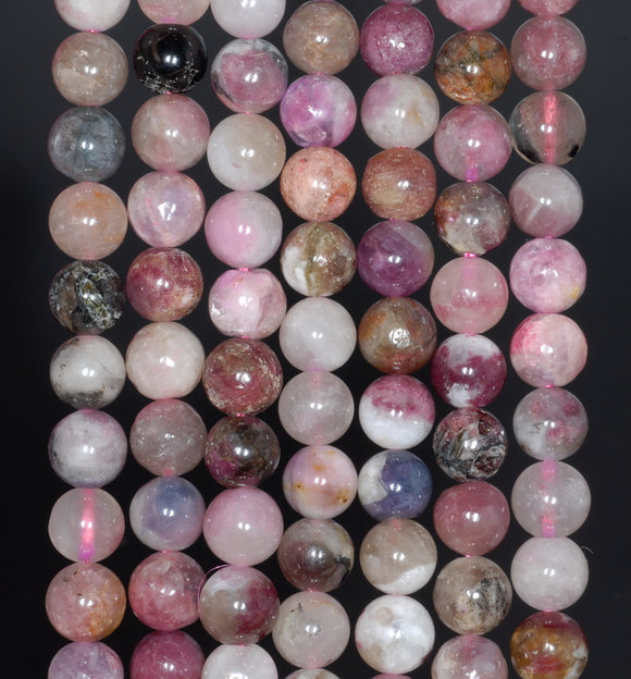 6MM Tourmaline Gemstone Round Loose Beads 15.5 inch Full Strand (80003500-A157)