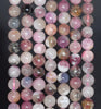 7-8MM Tourmaline Gemstone Round Loose Beads 7.5 inch Half Strand (80003503-A157)