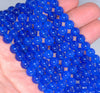 10MM Blue Jade Gemstone Round Loose Beads 15 inch Full Strand (80003513-A160)