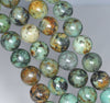 12-13MM African Turquoise Gemstone Round Loose Beads 7.5 inch Half Strand (80003514-A160)