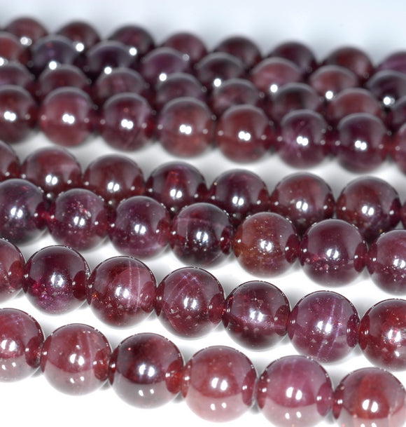 6MM Cat Eye Red Garnet Gemstone Grade AA Round Loose Beads 6.5 inch Half Strand (80003515-A161)