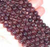 9MM Cat Eye Red Garnet Gemstone Grade AA Round Loose Beads 7 inch Half Strand (80003521-A161)