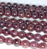 10MM Cat Eye Red Garnet Gemstone Grade AA Round Loose Beads 7.5 inch Half Strand (80003523-A161)