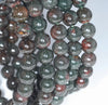 6-7MM Rare Dark Green Phantom Quartz Gemstone Grade AAA Round Loose Beads 7 inch Half Strand (80003526-A163)