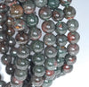 7MM Rare Dark Green Phantom Quartz Gemstone Grade AAA Round Loose Beads 7 inch Half Strand (80003527-A163)