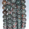 7-8MM Rare Dark Green Phantom Quartz Gemstone Grade AAA Round Loose Beads 7 inch Half Strand (80003528-A163)