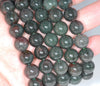 8MM Rare Dark Green Phantom Quartz Gemstone Grade AAA Round Loose Beads 7 inch Half Strand (80003529-A163)