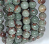 7-8MM Green Red Green Phantom Quartz Gemstone Grade AA Round Loose Beads 7 inch Half Strand (80003537-A163)