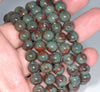 8-9MM Green Red Green Phantom Quartz Gemstone Grade AA Round Loose Beads 7 inch Half Strand (80003538-A163)