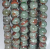 8-9MM Green Red Green Phantom Quartz Gemstone Grade AA Round Loose Beads 7 inch Half Strand (80003538-A163)