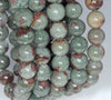 9-10MM Green Red Green Phantom Quartz Gemstone Grade AA Round Loose Beads 7 inch Half Strand (80003539-A163)