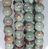 11-12MM Green Red Green Phantom Quartz Gemstone Grade AA Round Loose Beads 7.5 inch Half Strand (80003541-A163)