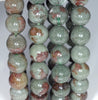 12MM Green Red Green Phantom Quartz Gemstone Grade AA Round Loose Beads 7.5 inch Half Strand (80003542-A163)