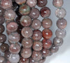 9-10MM Red Green Phantom Quartz Gemstone Grade A Round Loose Beads 7 inch Half Strand (80003548-A162)