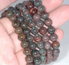 7MM Green Red Green Phantom Quartz Gemstone Grade AA Round Loose Beads 7 inch Half Strand (80003556-A162)