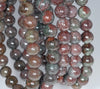 7-8MM Green Red Green Phantom Quartz Gemstone Grade AA Round Loose Beads 7 inch Half Strand (80003557-A162)