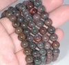 8MM Green Red Green Phantom Quartz Gemstone Grade AA Round Loose Beads 7 inch Half Strand (80003558-A162)