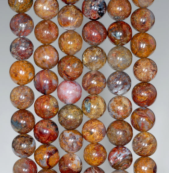 5-6MM Golden Pietersite Gemstone Grade AA Round Loose Beads 7.5 inch Half Strand (80003565-A81)