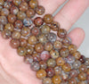 7MM Golden Pietersite Gemstone Grade AA Round Loose Beads 7.5 inch Half Strand (80003568-A81)