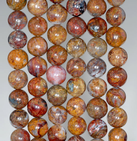 8-9MM Golden Pietersite Gemstone Grade AA Round Loose Beads 7.5 inch Half Strand (80003571-A81)