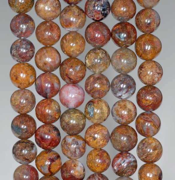 10MM Golden Pietersite Gemstone Grade AA Round Loose Beads 7.5 inch Half Strand (80003574-A81)