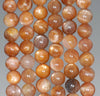 7-8MM Golden Sunstone Gemstone Grade AA Round Loose Beads 7 inch Half Strand (80003588-A164)