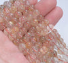 7-8MM Copper Bronze Rutilated Quartz Gemstone Grade AA Round Loose Beads 7 inch Half Strand (80003604-A173)