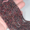 4MM Red Garnet Gemstone Round Loose Beads 16 inch Full Strand (80003608-A165)