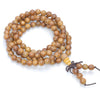 6MM Golden Sandalwood Round Loose Beads 25 inch (80003621-W3)