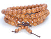 8MM Brown Lace Sandalwood Round Loose Beads 33 inch (80003633-W5)