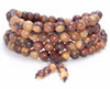 8MM Yellow Brown Sandalwood Round Loose Beads 34 inch (80003641-W4)