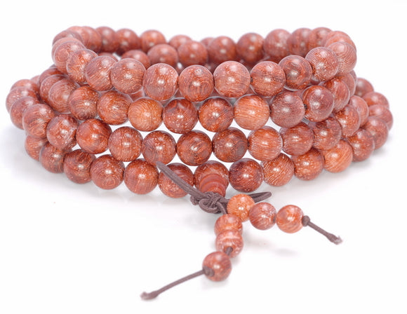 8MM Burmese Rosewood Round Loose Beads 34 inch (80003644-W4)