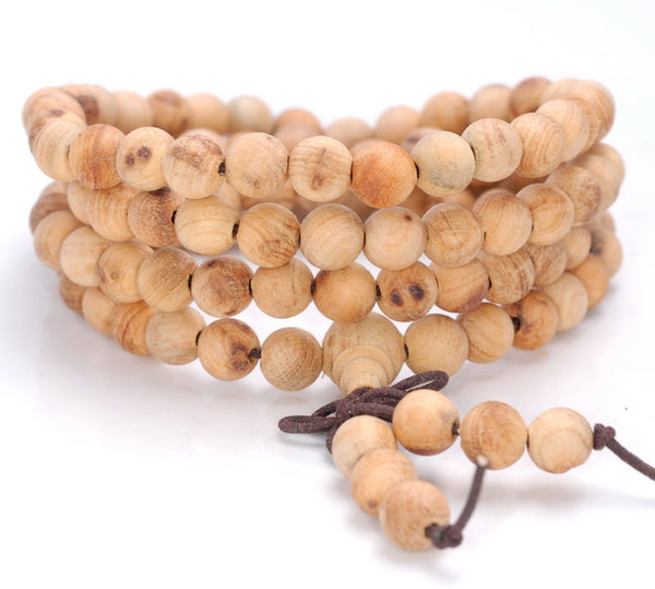 6MM Aromatic Sandalwood Thuja Sutchuenensis Round Loose Beads 25 inch (80003646-W3)