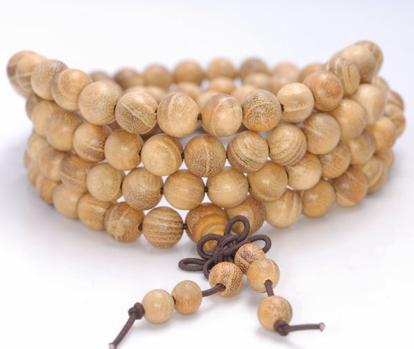 Sandalwood Beads, Warm Brown, 8mm Round - Golden Age Beads