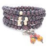 6X5MM Dark Red Sandalwood Rondelle Loose Beads 22 inch (80003664-W6)