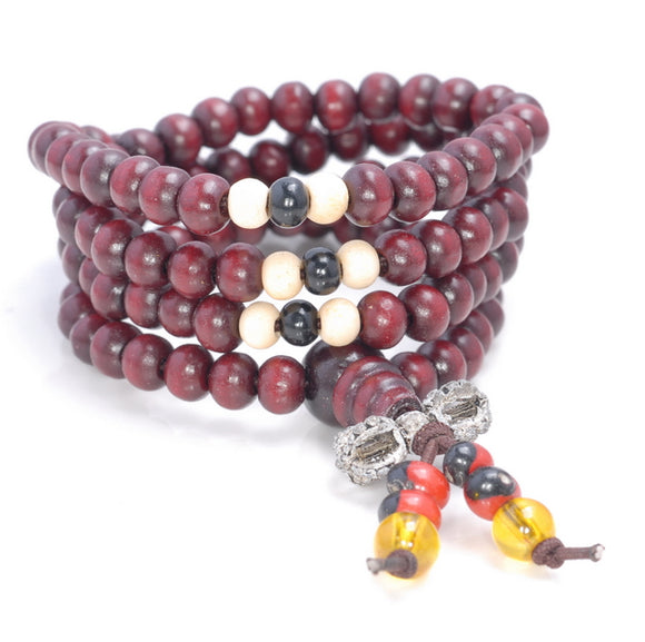 6X5MM Dark Red Sandalwood Rondelle Loose Beads 22 inch (80003666-W6)