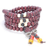 5X4MM Dark Red Sandalwood Rondelle Loose Beads 18 inch (80003667-W6)