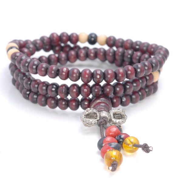 4X3MM Dark Red Sandalwood Rondelle Loose Beads 25 inch (80003668-W7)