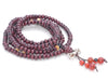 5X4MM Dark Red Sandalwood Rondelle Loose Beads 34 inch (80003669-W7)