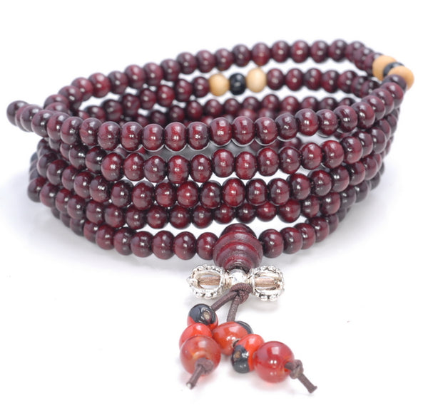 5X4MM Dark Red Sandalwood Rondelle Loose Beads 34 inch (80003669-W7)